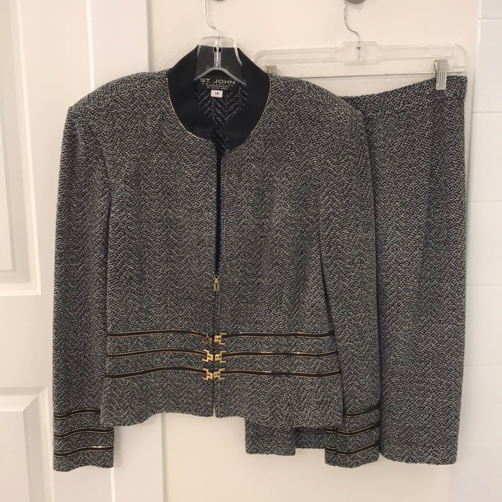 St. John 2 piece Suit. Jacket and Skirt
